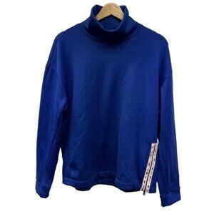 Nike Mock Turtleneck Royal Blue Pullover With Side Zip